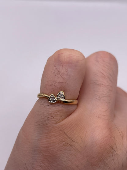 9ct gold diamond heart ring