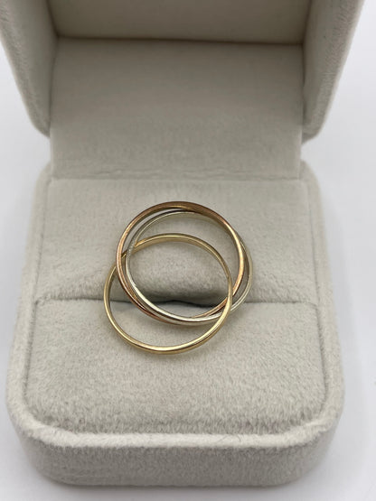 9ct tri gold ring