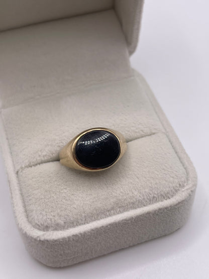 9ct gold onyx signet ring