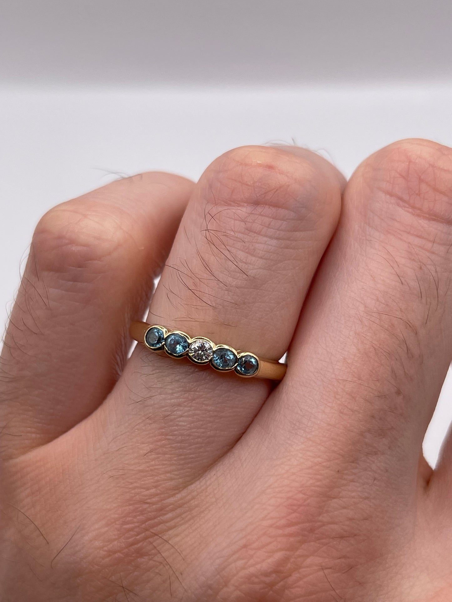 9ct gold topaz and diamond ring
