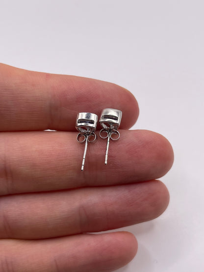 9ct white gold tanzanite earrings