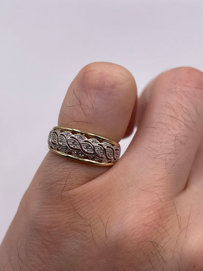 9ct gold diamond cluster ring