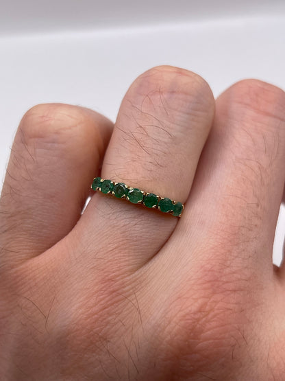 9ct gold emerald ring