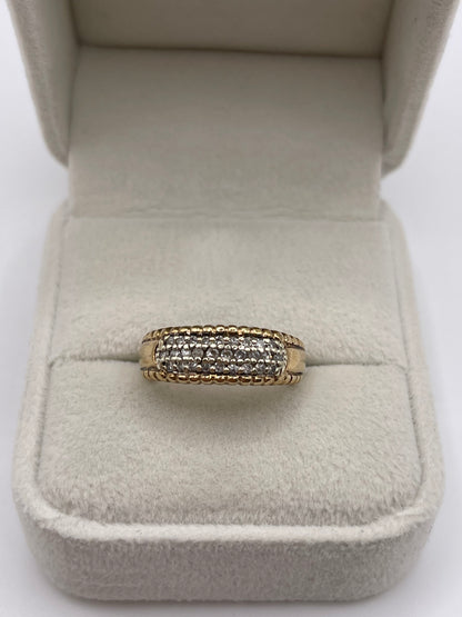9ct gold diamond cluster ring