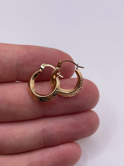 9ct gold creole earrings