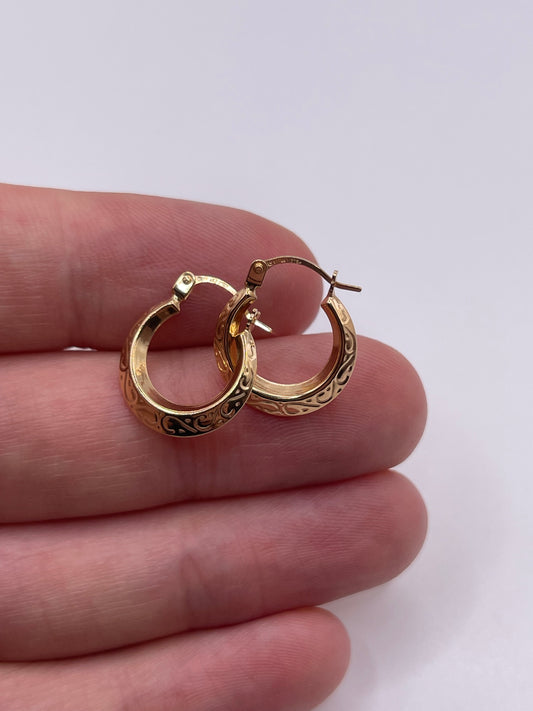 9ct gold creole earrings