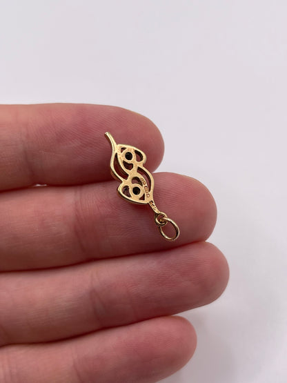 9ct gold sapphire and diamond pendant
