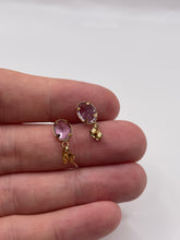 Load image into Gallery viewer, 9ct gold amethyst earrings
