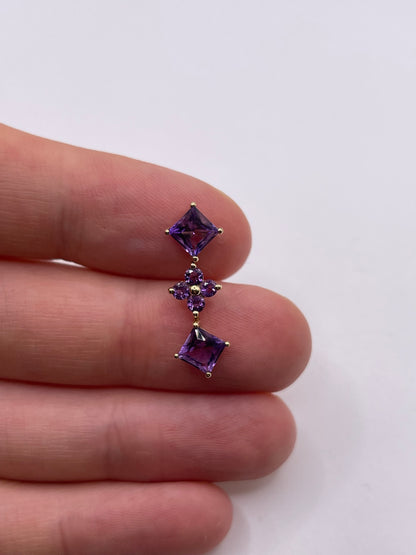 9ct gold amethyst pendant