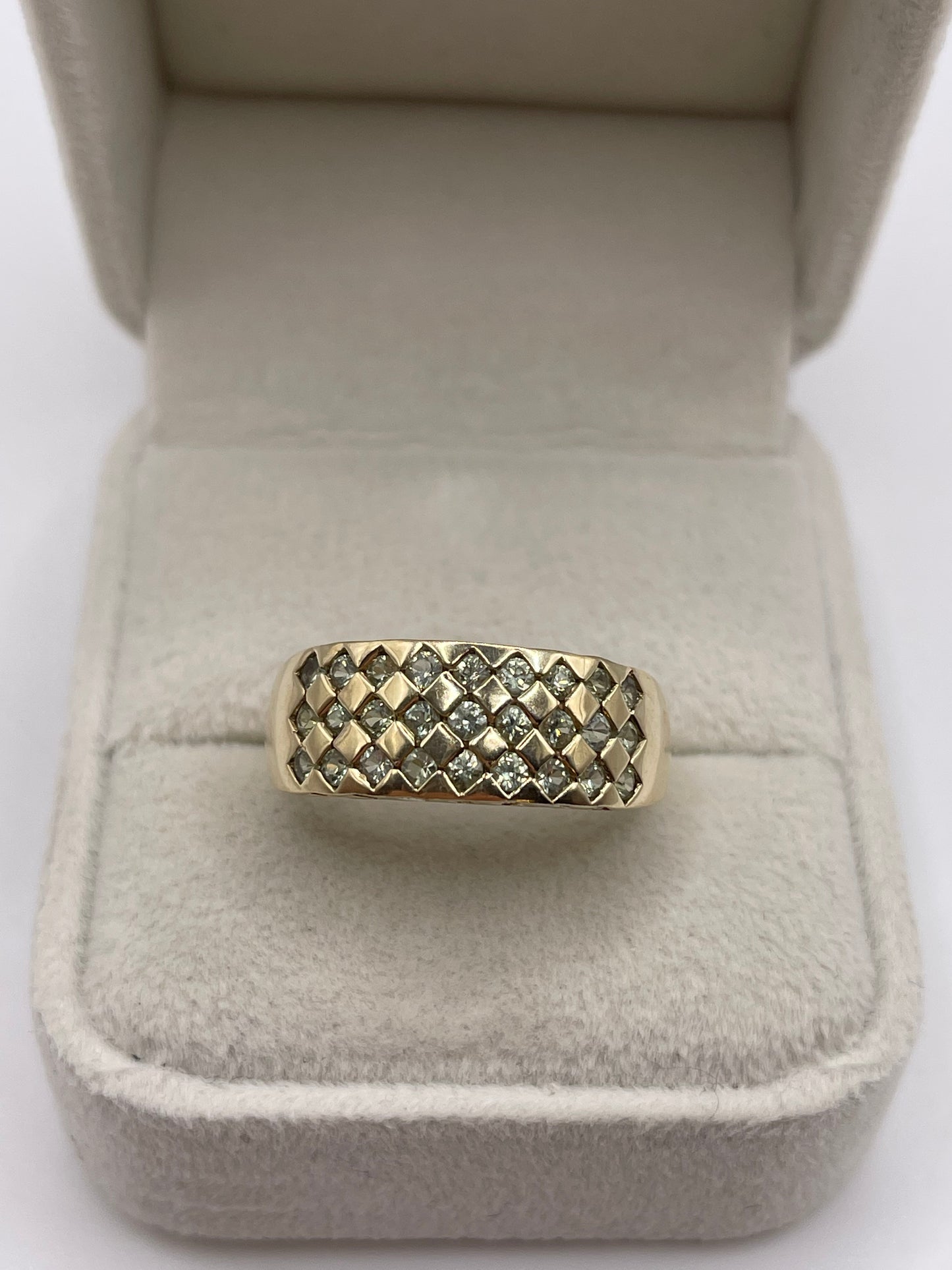 9ct gold quartz cluster ring