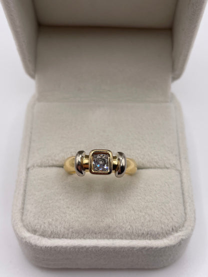 18ct gold old cut diamond ring