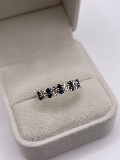 9ct gold sapphire and diamond ring