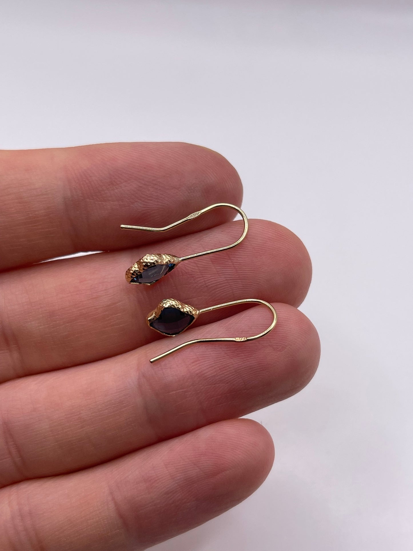 9ct gold topaz earrings