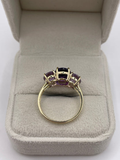 9ct gold amethyst ring