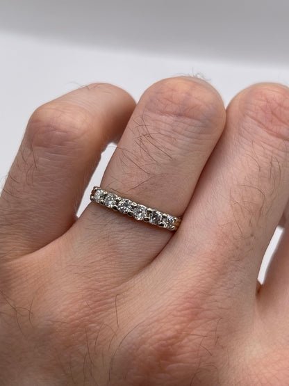 9ct gold 60 point diamond ring