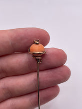 Load image into Gallery viewer, Antique 9ct gold coral snake pin
