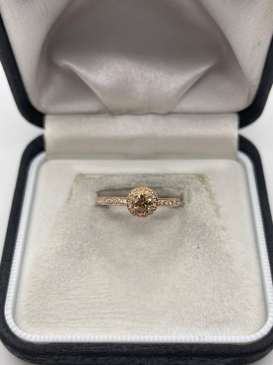 LeVian 14ct rose gold diamond ring