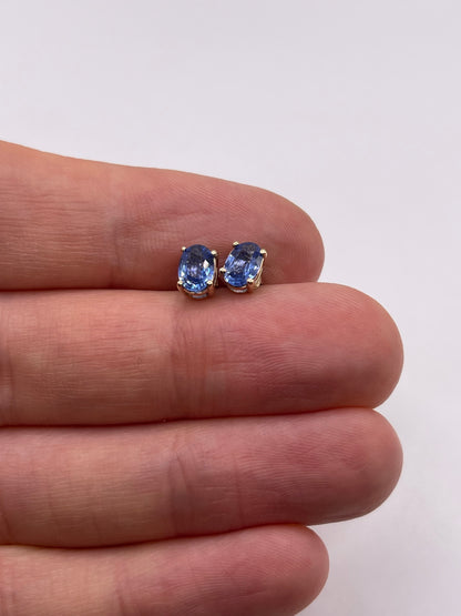 9ct gold sapphire earrings