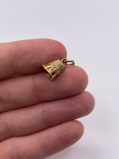 9ct gold thimble charm
