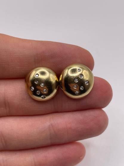 9ct gold diamond earrings