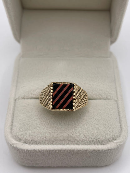 9ct gold onyx signet ring