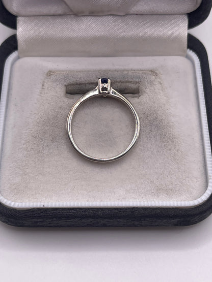 Silver kyanite ring