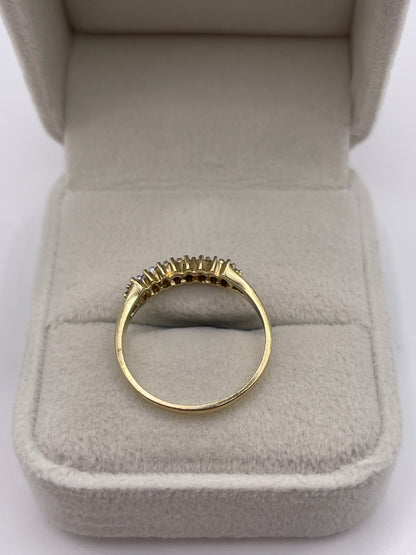 9ct gold diamond cluster ring