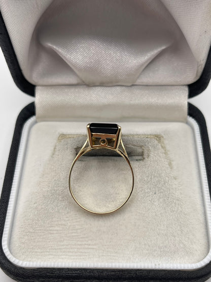9ct gold Smokey quartz ring