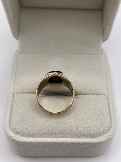 9ct gold onyx signet ring