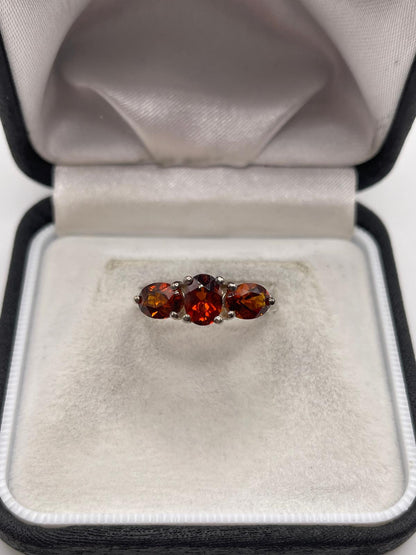 Silver topaz ring