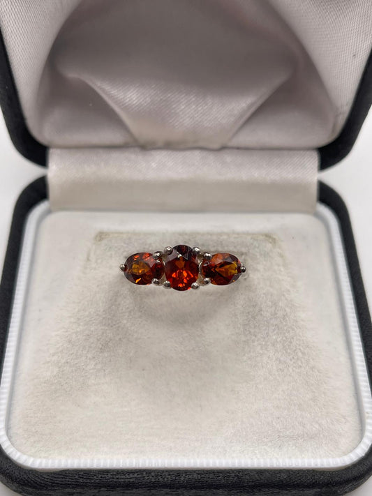 Silver topaz ring
