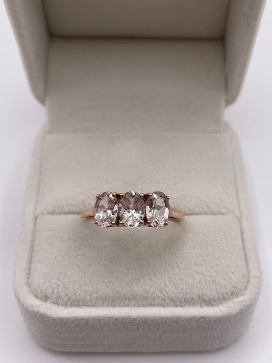 9ct rose gold morganite ring