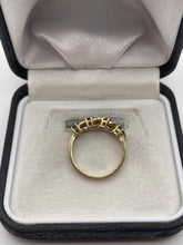 Load image into Gallery viewer, 9ct gold mystic topaz and diamond ring
