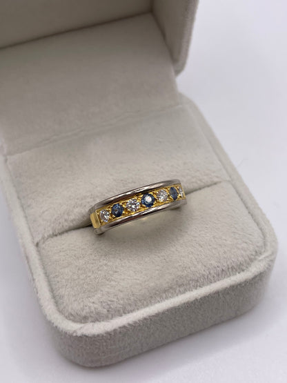 18ct gold sapphire and diamond ring