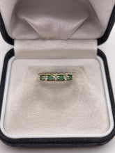 Load image into Gallery viewer, 18ct gold emerald and diamond ring
