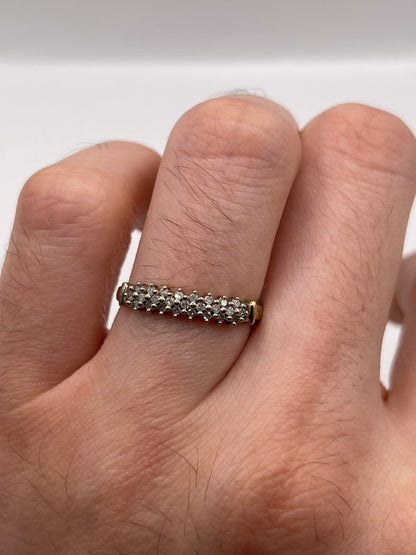 9ct gold diamond cluster ring