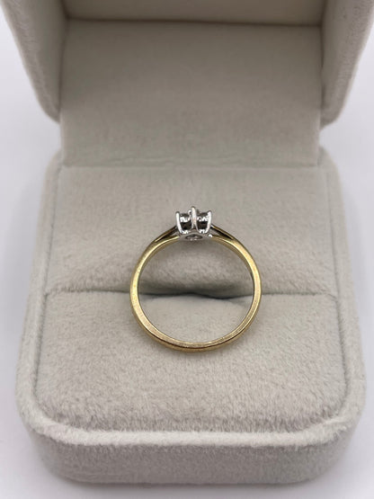9ct gold diamond cluster ring