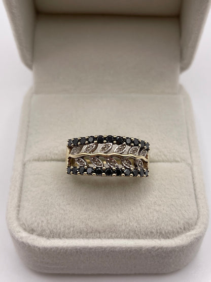9ct gold diamond cluster ring
