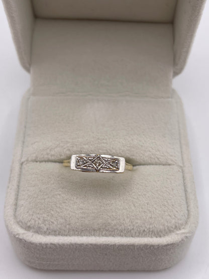 18ct gold platinum diamond ring