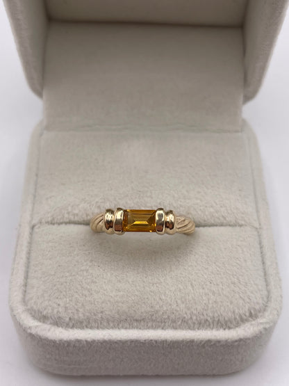 9ct gold citrine ring