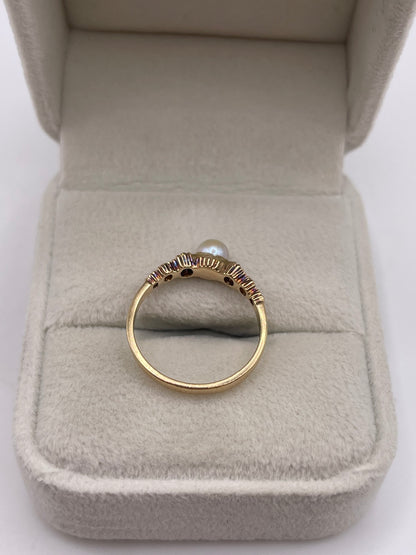 9ct gold pearl ring