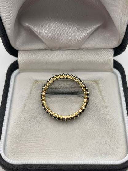 9ct gold sapphire eternity ring