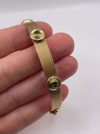 9ct gold topaz and peridot bracelet