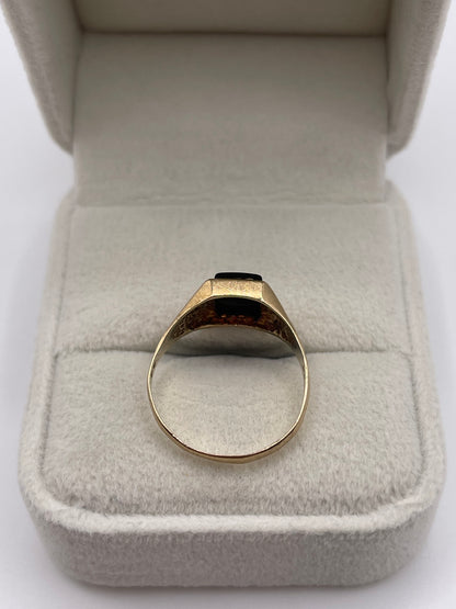 9ct gold onyx signet ring