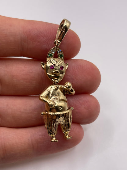 9ct gold devil pendant