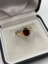 Load image into Gallery viewer, 9ct rose gold garnet ring
