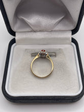 Load image into Gallery viewer, 9ct gold fire opal and diamond ring
