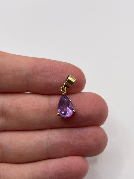 9ct gold amethyst pendant