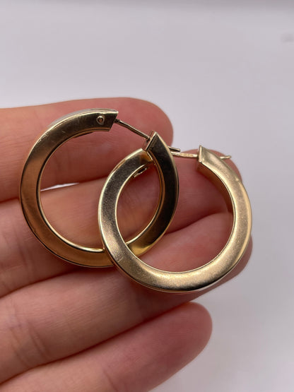 9ct gold creole earrings