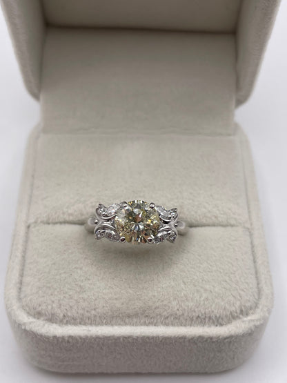 Platinum 2.16ct diamond ring